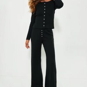 LESET Black Wide Leg Pants